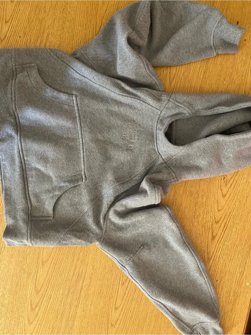 lululemon Gray cropped Hoodie Sweatshirt